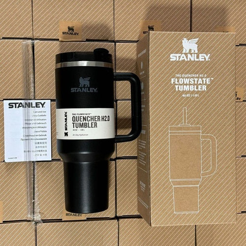 Stanley 40 Oz (1200ML) Stainless Steel Vacuum Insulated Tumbler with Straw – Leak-Proof Quencher Cup for Hot & Cold Beverages, Travel Mug, Gym Water Bottle, Coffee Thermos -Random Colors | Stanley | (With Box)